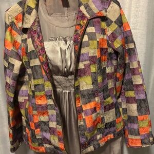 Vibrant Patchwork Bomber Jacket